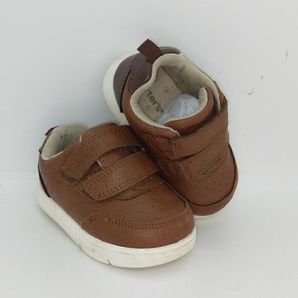 Carter's Every Step Baby Boys Pre-owned Brown Sneakers - sz. 4 months - Picture 1 of 6